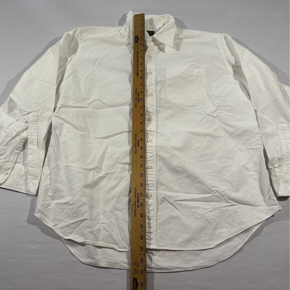 Sid Mashburn White OXFORD Cotton Long Sleeve Button Down Collar Shirt Sz 17.5 34 - Picture 4 of 9